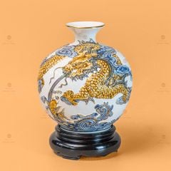 Quả Hút Lộc Cá Chép Hóa Rồng Đắp Nổi Vẽ Vàng